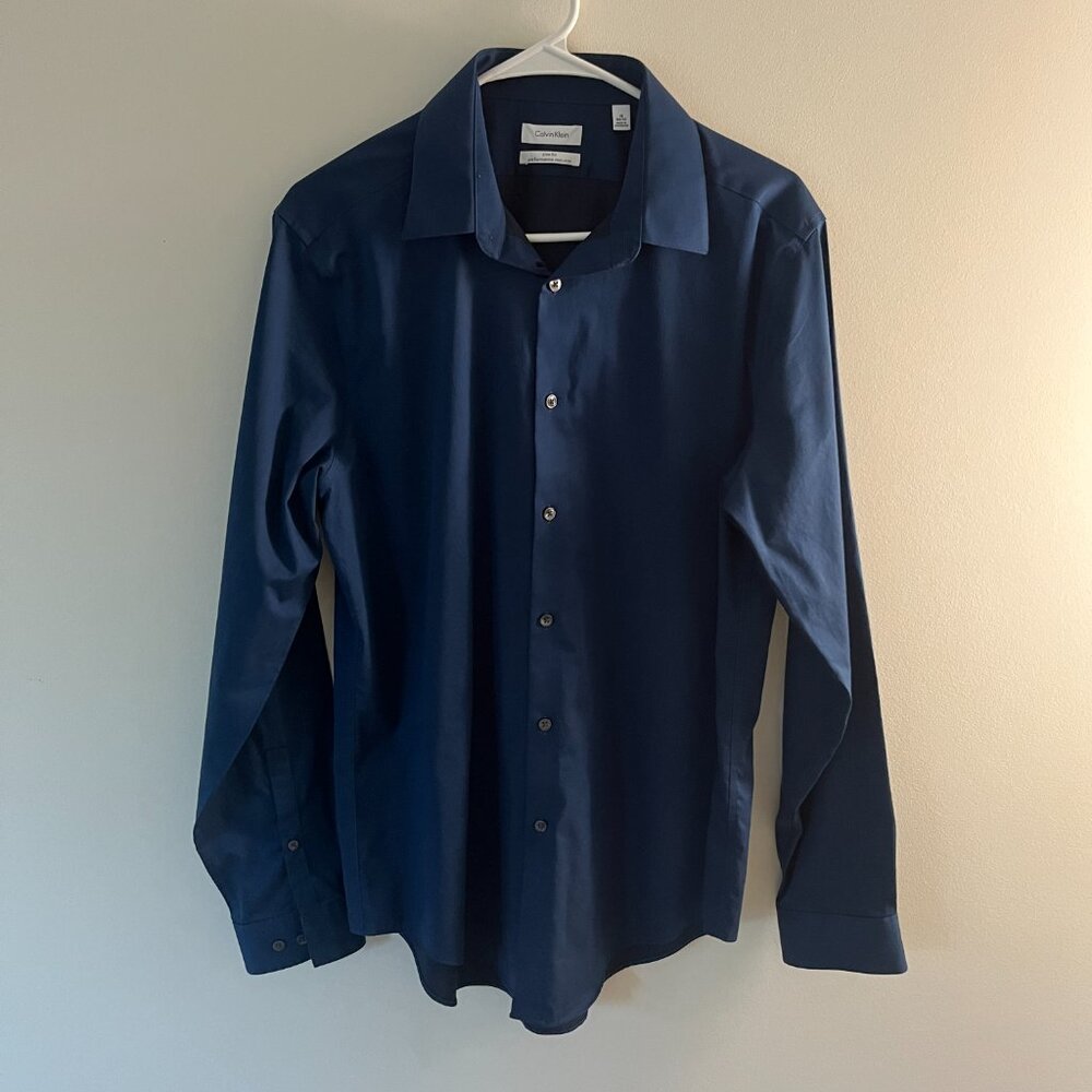 Calvin Klein Slim Fit Non-Iron Dress Shirt | 16 Neck | 34/35 Sleeve